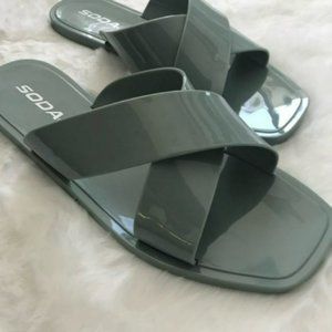 Sage Jelly Sandals